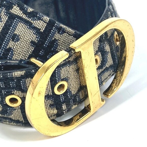 Dior oblique saddle CD buckle belt Jacquard Navy - Picture 6 of 16